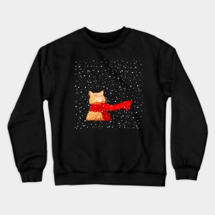 Tabby loves Snow.... Crewneck Sweatshirt